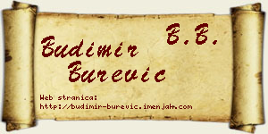 Budimir Burević vizit kartica